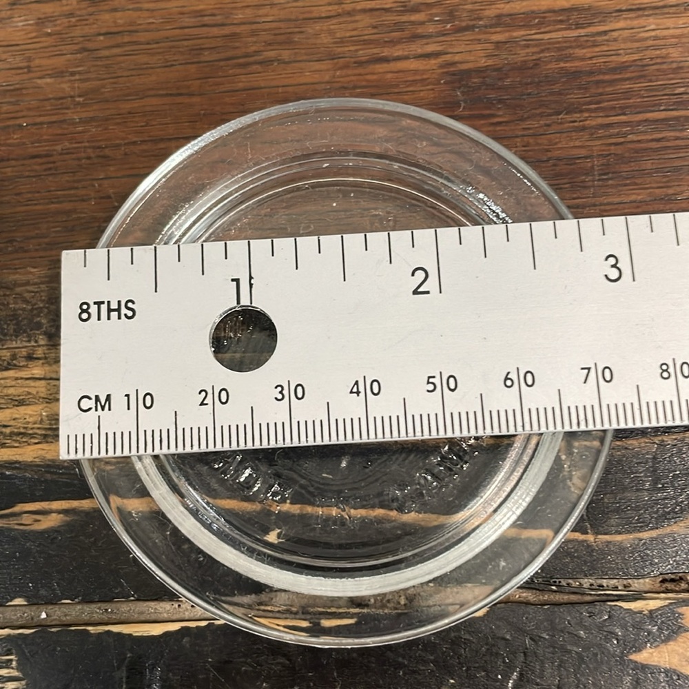 Pure glass vintage GEM jar lids - 12.  BPA FREE AND SUSTAINABLE!  Repeat usage! - Picture 6 of 11
